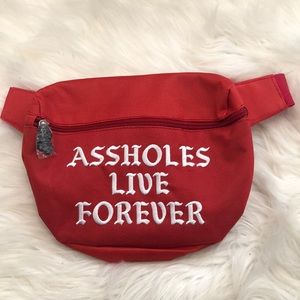 NWT RED AS*holes live forever Fanny
